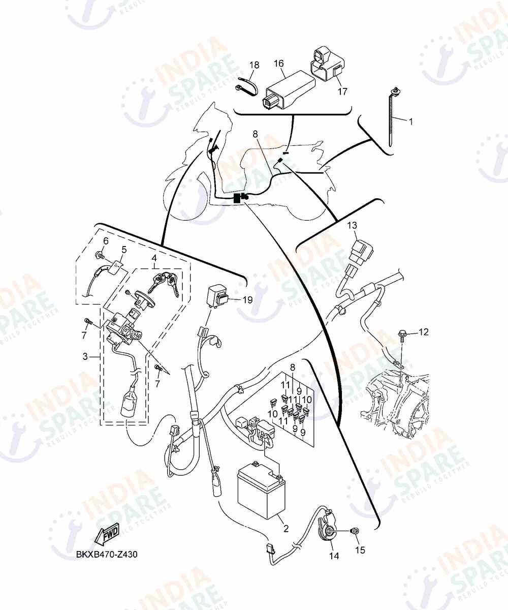 YAMAHA BKXP RAYZR 125CC DRUM Series ELECTRICAL 2